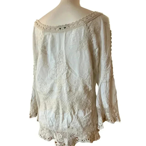 DEMOCRACY boho baggy tunic top womens size medium - Picture 7 of 11